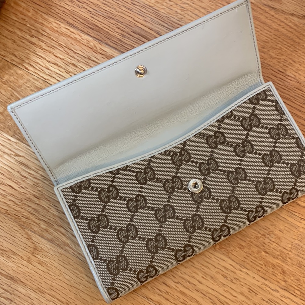 Authentic Gucci Monogram Gg Trophy Continental Wa… - image 6